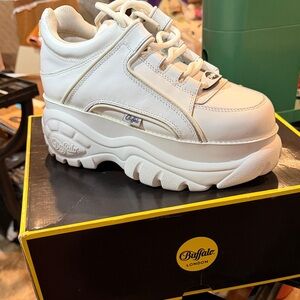 Buffalo London White Platform Sneakers